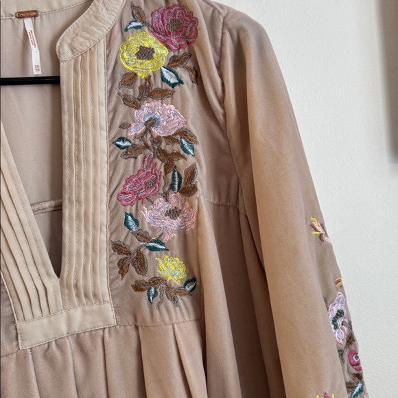 Free People Cream velvety dress - Picture 3 of 7